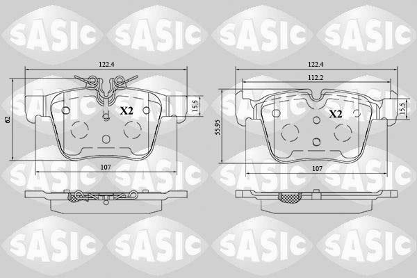 Sasic 6216193 Brake Pad Set, disc brake 6216193