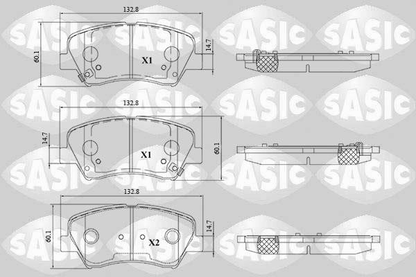 Sasic 6216195 Brake Pad Set, disc brake 6216195