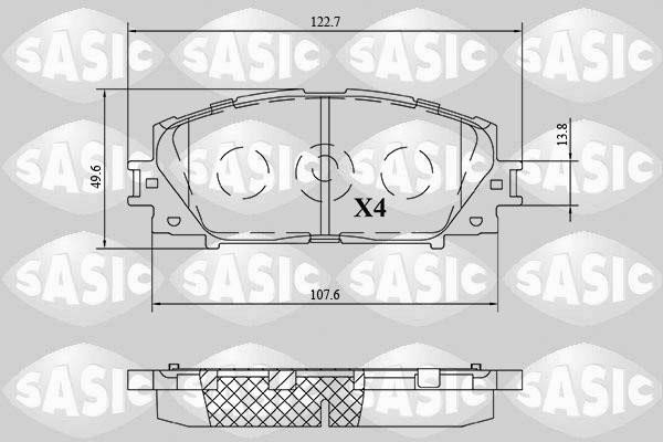 Sasic 6216201 Brake Pad Set, disc brake 6216201