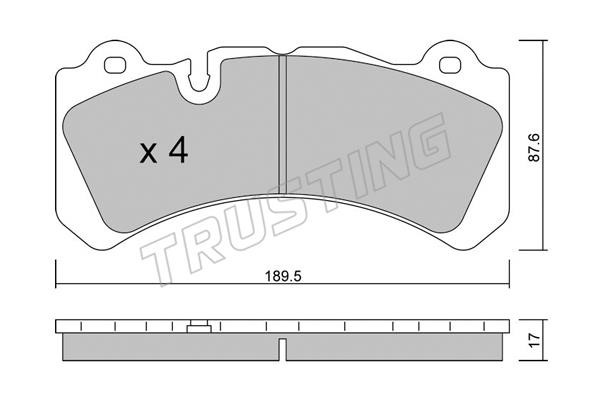 Trusting 1328.0 Brake Pad Set, disc brake 13280