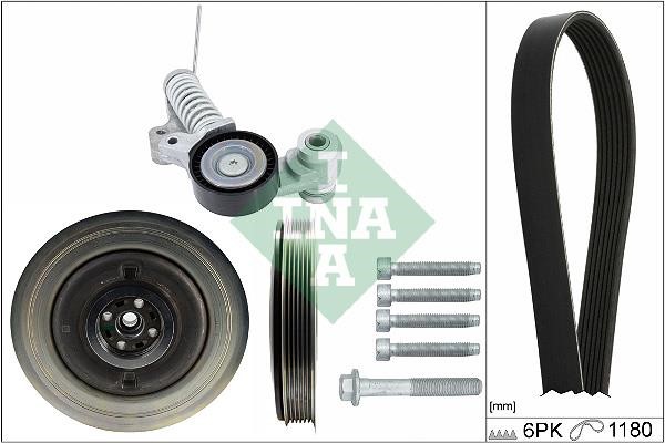 Drive belt kit Volvo: 529048521 INA V-Ribbed Belt Set