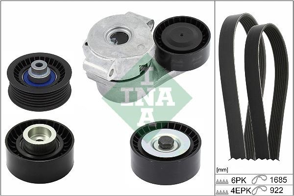 Drive belt kit Ford Transit Custom: 529052610 INA V-Ribbed Belt Set
