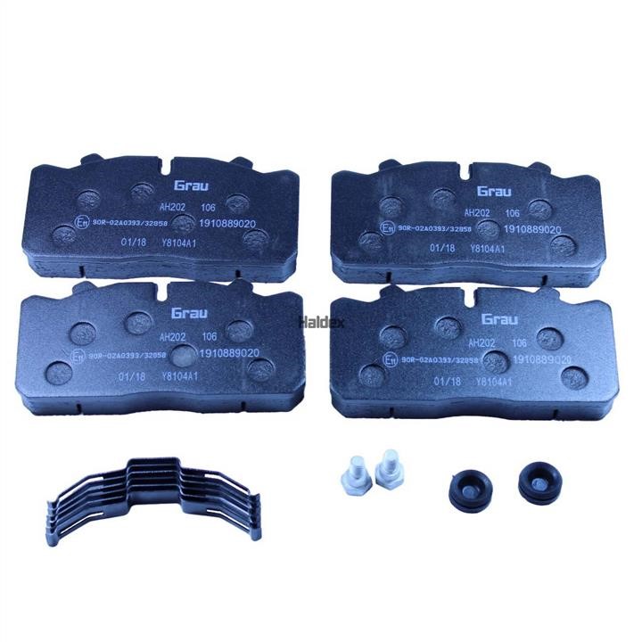 Haldex 1910889020 Brake Pad Set, disc brake 1910889020