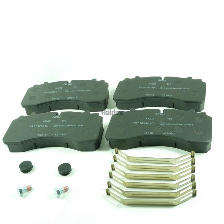 Haldex 1911629010 Brake Pad Set, disc brake 1911629010