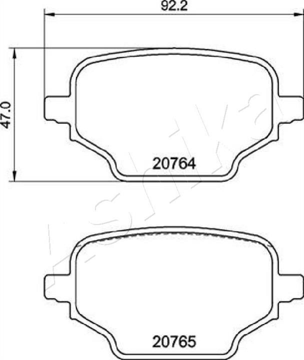 Ashika 51-02-2005 Brake Pad Set, disc brake 51022005