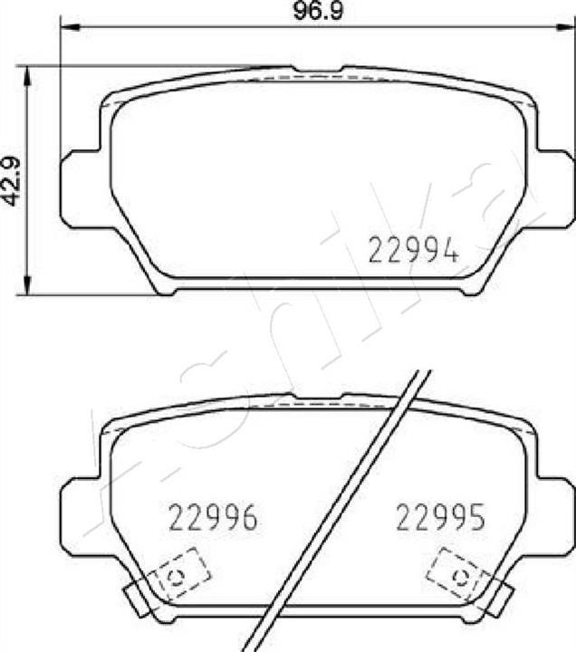 Ashika 51-05-516 Brake Pad Set, disc brake 5105516