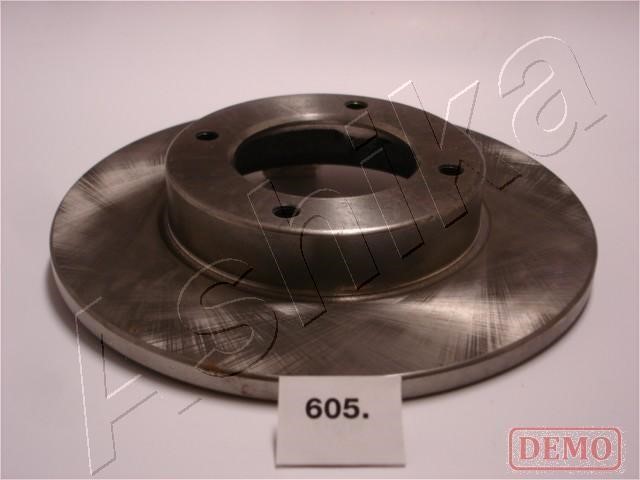 Ashika 60-06-605C Unventilated front brake disc 6006605C