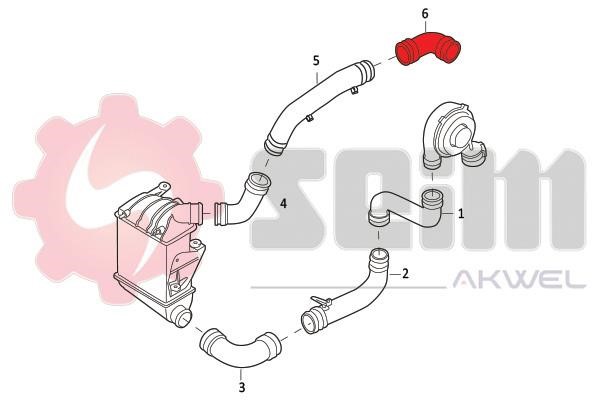 Intercooler pipe Seim 981922