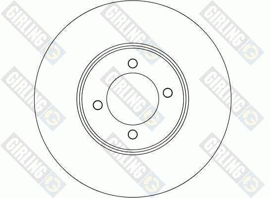 Girling 6041394 Rear brake disc, non-ventilated 6041394