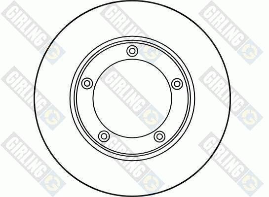 Girling 6012093 Unventilated front brake disc 6012093