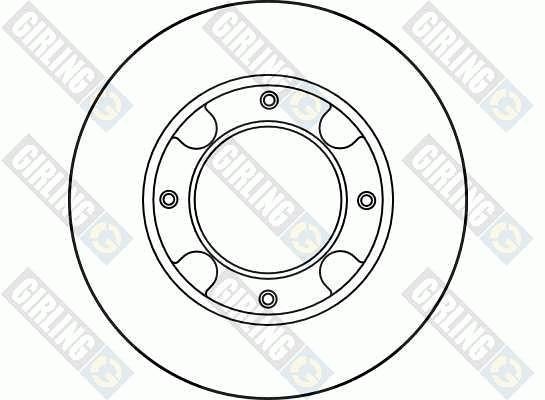 Girling 6019703 Unventilated front brake disc 6019703