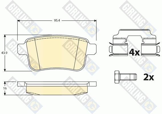 Girling 6117861 Brake Pad Set, disc brake 6117861