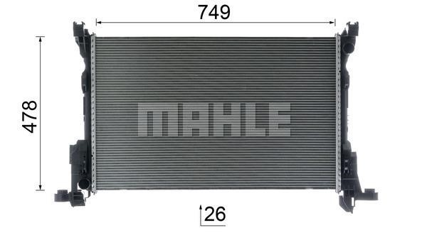 Mahle/Behr Engine cooling radiator – price 1467 PLN
