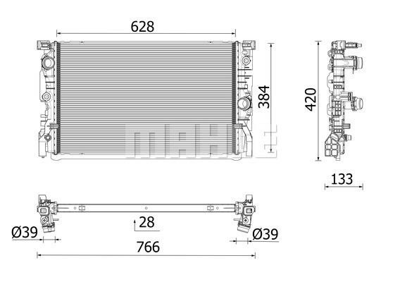 CR2696000P Mahle/Behr Engine cooling radiator