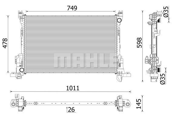 Mahle/Behr Engine cooling radiator – price 1467 PLN