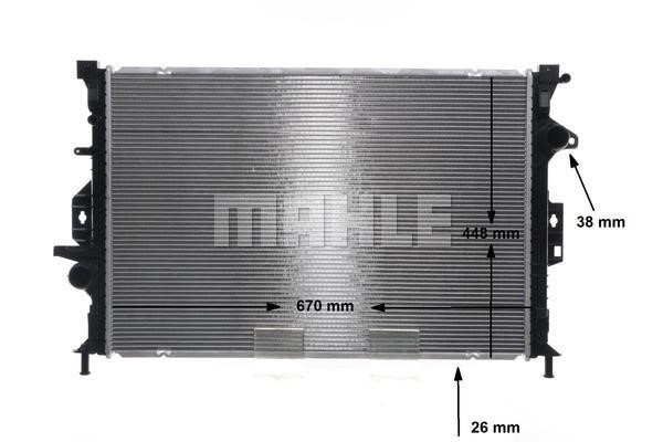 Radiator, engine cooling Mahle&#x2F;Behr CR 814 000S