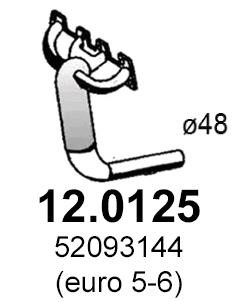 Cat converter Fiat 500: 120125 Asso Catalytic Converter