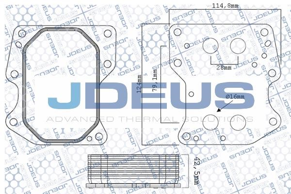 J. Deus M-4121251 Oil Cooler, engine oil M4121251