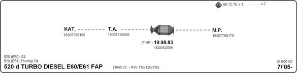 Imasaf 511000120 Exhaust system 511000120