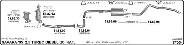 Imasaf 558000110 Exhaust system 558000110