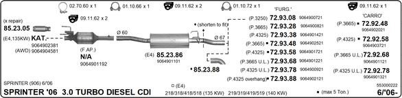 Imasaf 553000222 Exhaust system 553000222