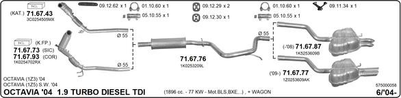 Imasaf 575000058 Exhaust system 575000058