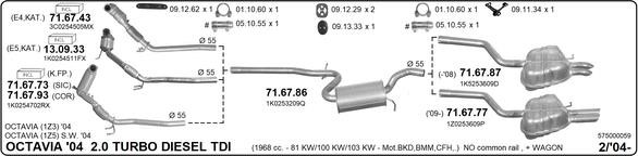 Imasaf 575000059 Exhaust system 575000059