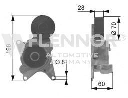 Flennor FS50905 V-ribbed belt tensioner (drive) roller FS50905
