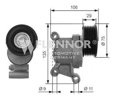 Flennor FS99462 V-ribbed belt tensioner (drive) roller FS99462