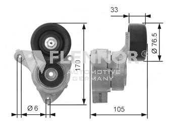 Flennor FS99472 V-ribbed belt tensioner (drive) roller FS99472