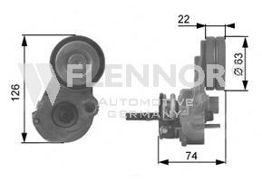 Flennor FS99475 V-ribbed belt tensioner (drive) roller FS99475