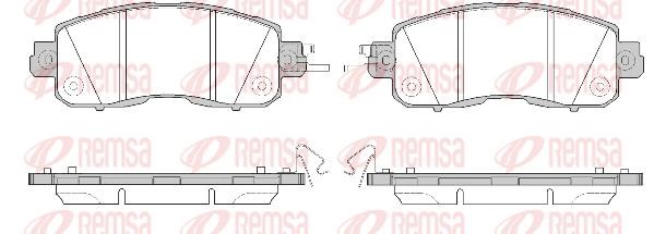 Kawe 1517 04 Front disc brake pads, set 151704