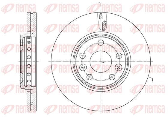 Kawe 61655 10 Front brake disc ventilated 6165510