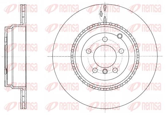 Kawe 61762 10 Rear ventilated brake disc 6176210