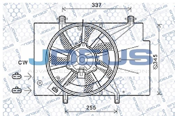 J. Deus EV0120360 Hub, engine cooling fan wheel EV0120360