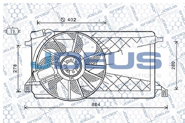 J. Deus EV0121140 Hub, engine cooling fan wheel EV0121140