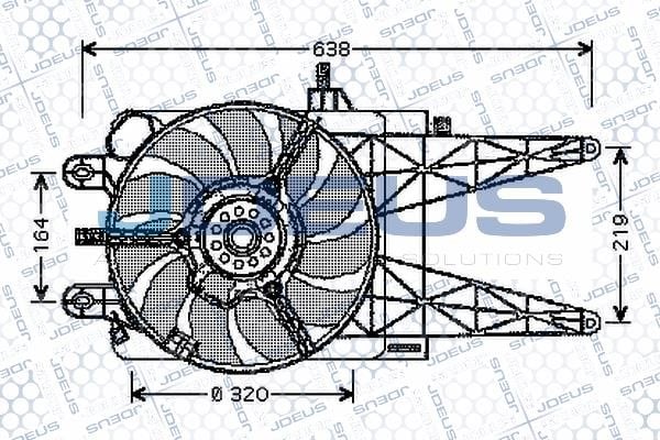 J. Deus EV11M600 Hub, engine cooling fan wheel EV11M600