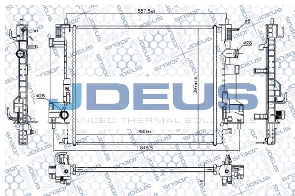 J. Deus M-0750030 Radiator, engine cooling M0750030