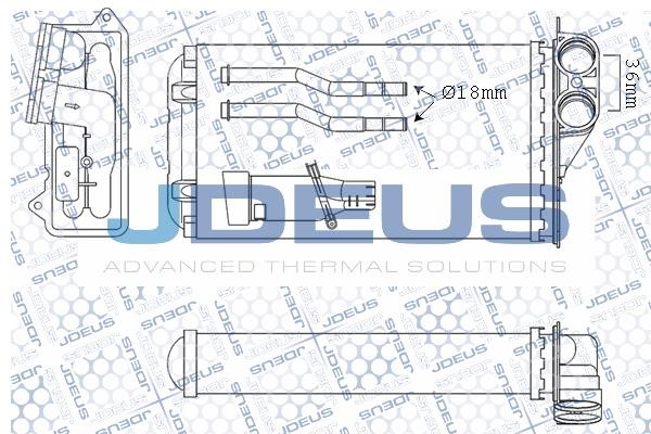 J. Deus M-2070160 Heat Exchanger, interior heating M2070160