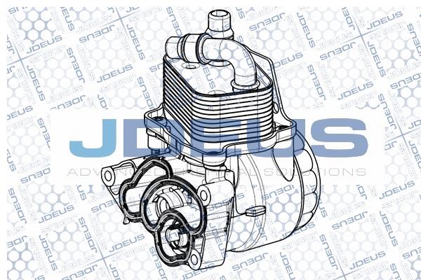 J. Deus M-4050660 Oil Cooler, engine oil M4050660