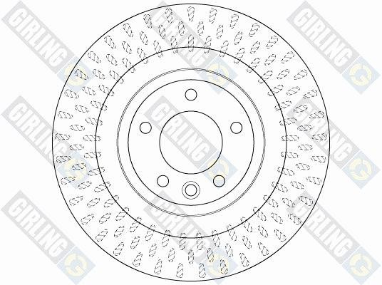 Girling 6065285 Rear ventilated brake disc 6065285