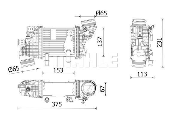Mahle/Behr Intercooler, charger – price [object Object] PLN