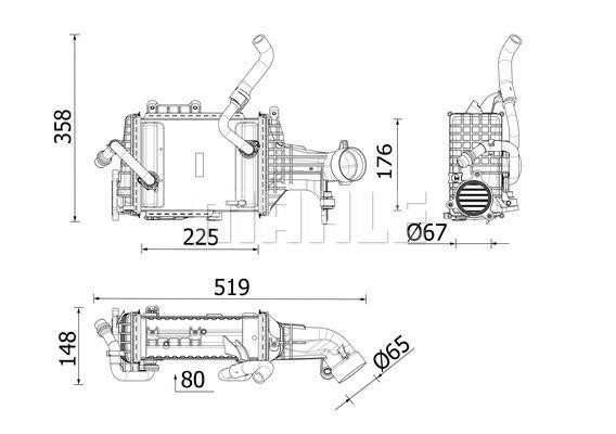 Mahle/Behr Intercooler, charger – price [object Object] PLN