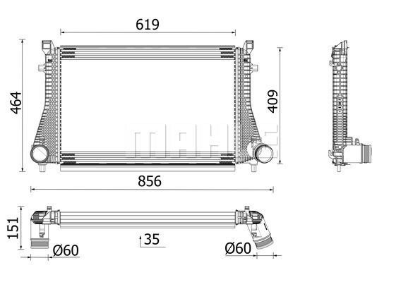 Mahle/Behr Intercooler, charger – price [object Object] PLN