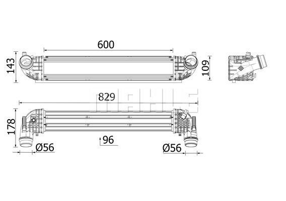 Mahle/Behr Intercooler, charger – price 934 PLN