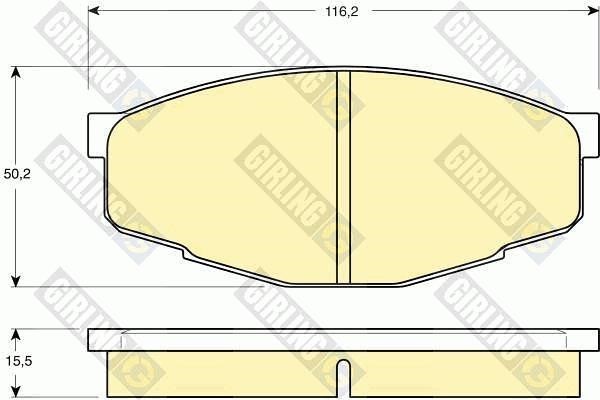 Girling 6102939 Brake Pad Set, disc brake 6102939