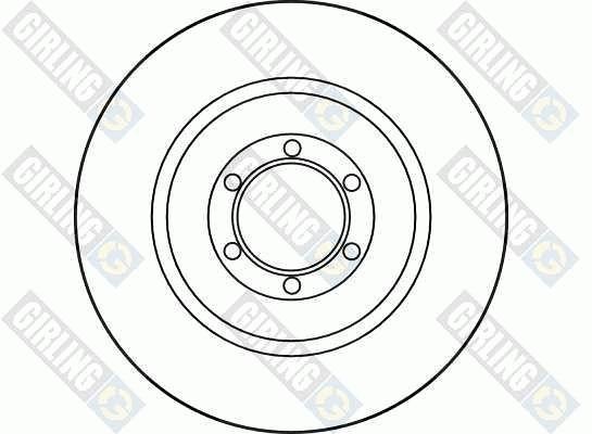 Girling 6017154 Rear brake disc, non-ventilated 6017154