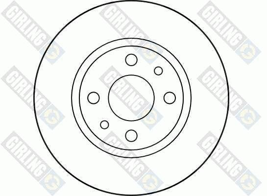 Girling 6017883 Unventilated front brake disc 6017883