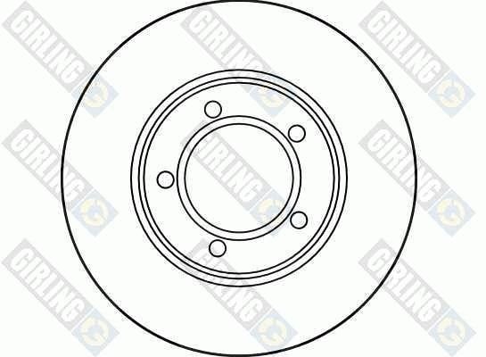 Girling 6019161 Front brake disc ventilated 6019161