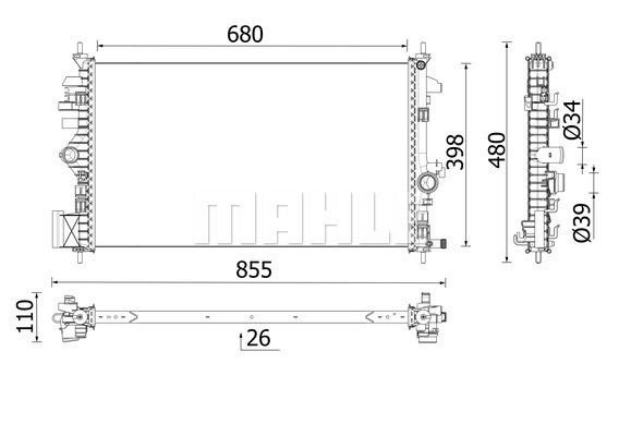 Mahle/Behr Engine cooling radiator – price [object Object] PLN